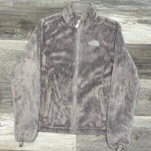 The North Face Osito Fleece Gray Womens S Full Zip Mock Neck Gorpcore Jacket EUC